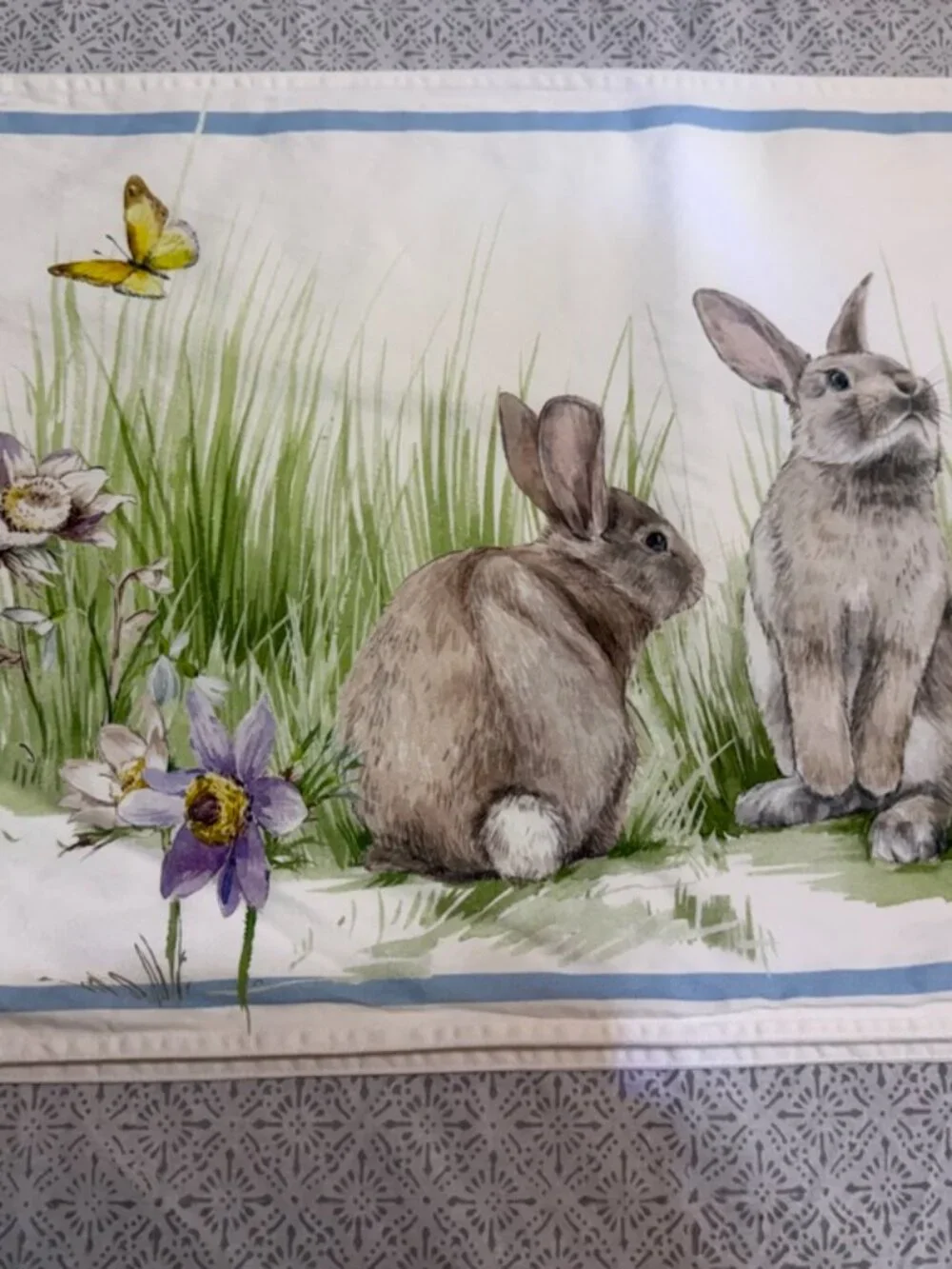 Williams Sonoma Easter Bunny Table Runner 16x100